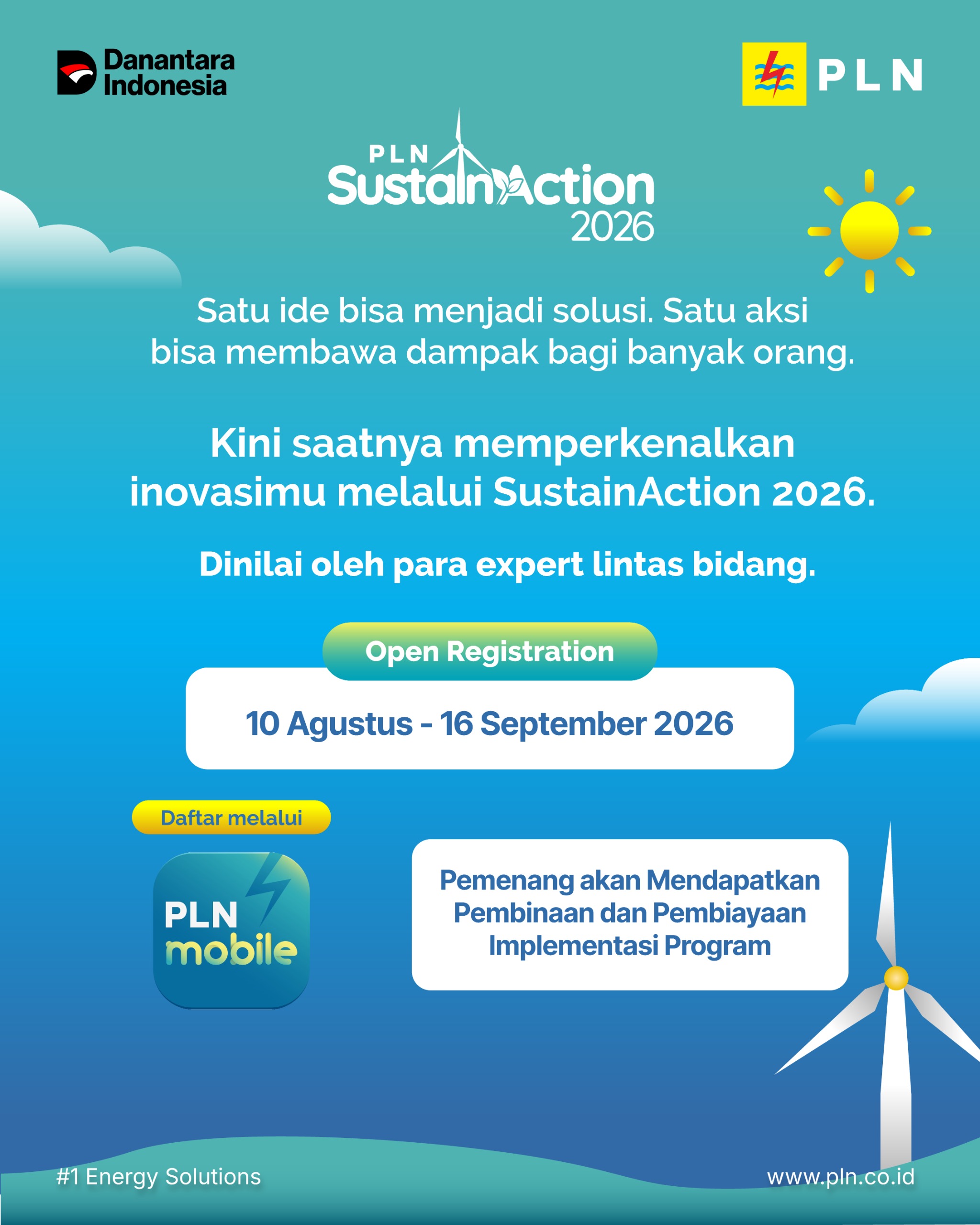 PLN SustainAction 2026 Kembali Hadir, Buka Kesempatan bagi Inovasi Berkelanjutan