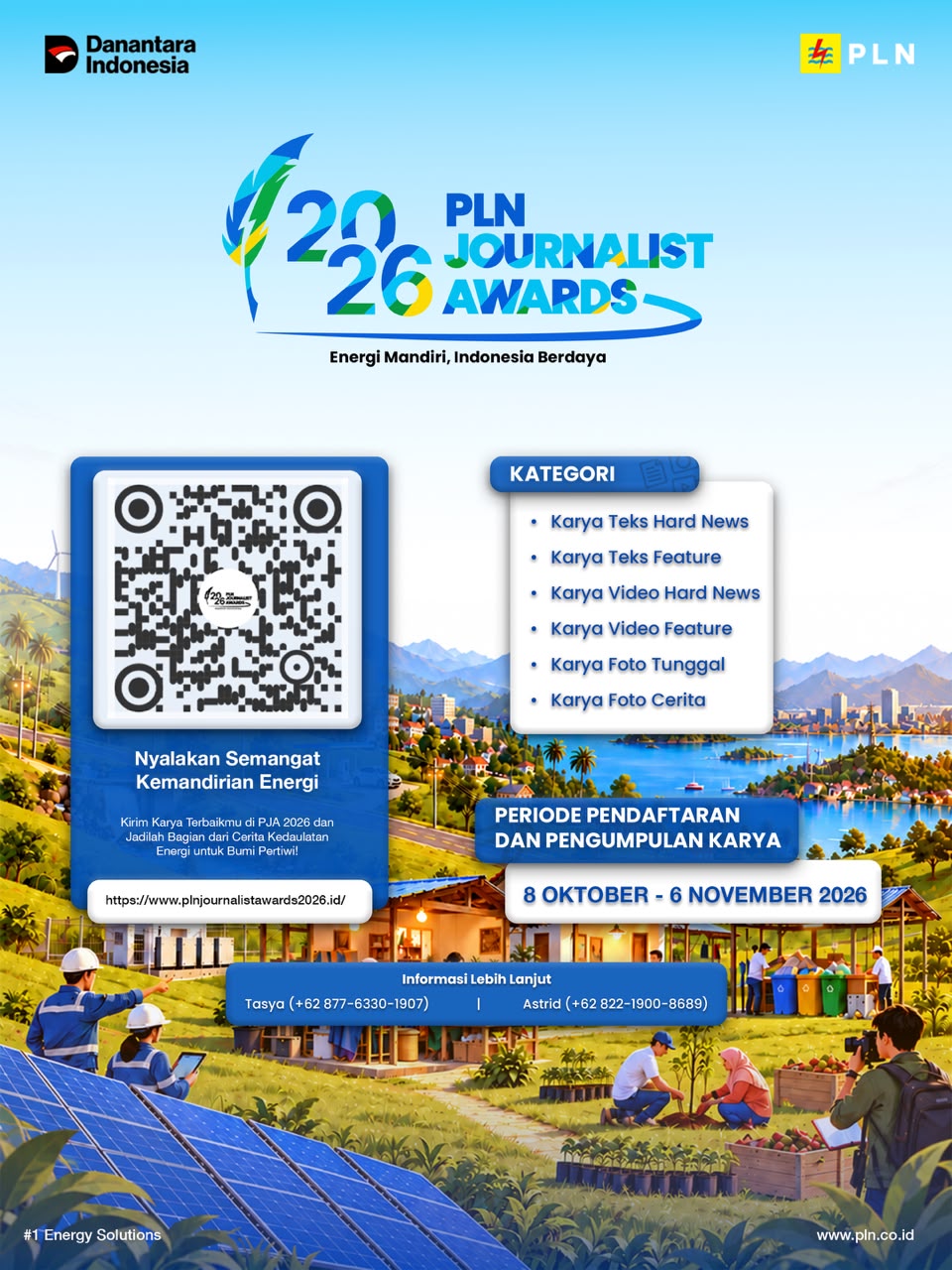 PLN Journalist Awards 2026 Kembali Digelar, Usung Tema “Energi Mandiri, Indonesia Berdaya”